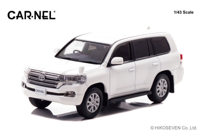 [ Back-order ] CAR-NEL CN431504 1:43 Toyota Land Cruiser AX G selection URJ202 2015 White Pearl Crystal Shine model car