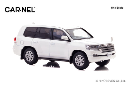 [ Back-order ] CAR-NEL CN431504 1:43 Toyota Land Cruiser AX G selection URJ202 2015 White Pearl Crystal Shine model car
