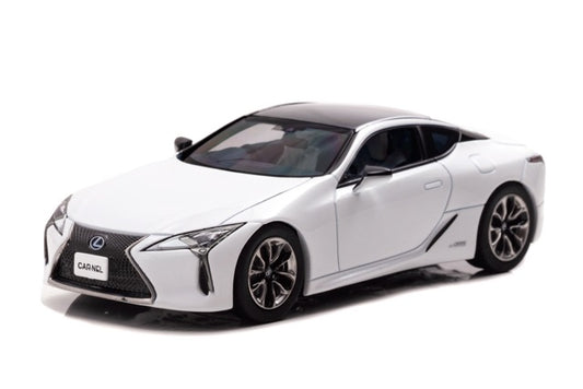 [ Back-order ] CAR-NEL CN431704 1:43 Lexus LC500h L package (GWZ100) 2017 White Nova Glass Flake