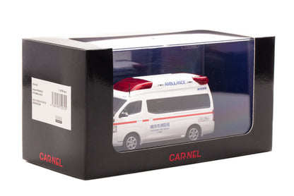 [ Back-order ] CAR-NEL CN431802 1:43 Nissan Paramedic 2018 Kanagawa Prefecture Yokohama City Fire Department High Standard Ambulance