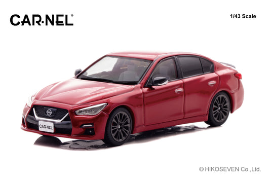 [ Back-order ] CAR-NEL CN432007 1:43 Nissan Skyline 400R Carbon Exterior Package V37 2020 Carmine Red model car