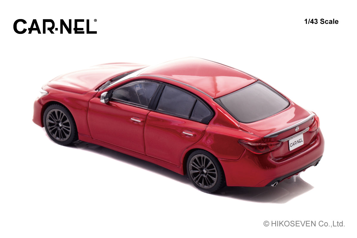 [ Back-order ] CAR-NEL CN432007 1:43 Nissan Skyline 400R Carbon Exterior Package V37 2020 Carmine Red model car
