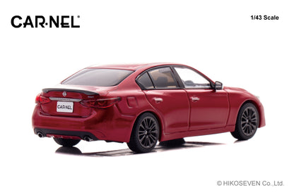 [ Back-order ] CAR-NEL CN432007 1:43 Nissan Skyline 400R Carbon Exterior Package V37 2020 Carmine Red model car