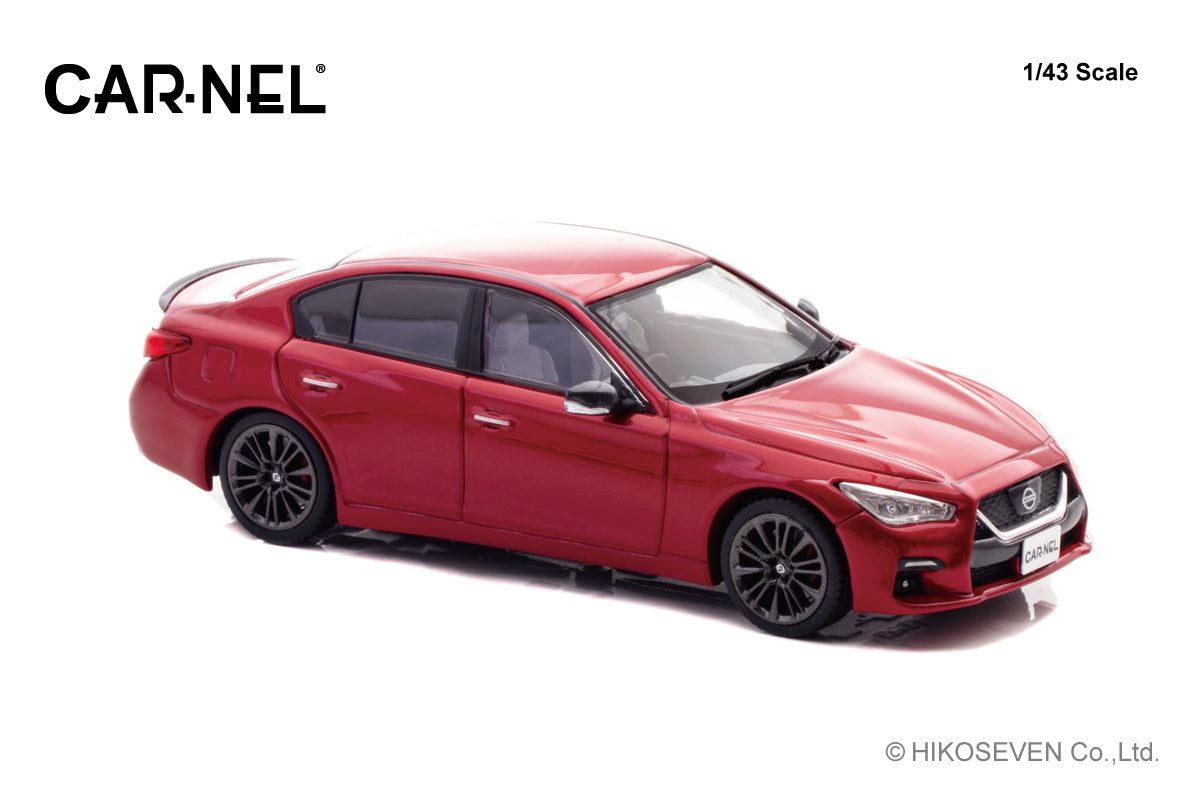 [ Back-order ] CAR-NEL CN432007 1:43 Nissan Skyline 400R Carbon Exterior Package V37 2020 Carmine Red model car