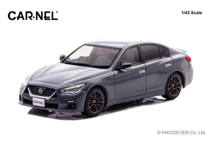 [ Back-order ] CAR-NEL CN432008 1:43 Nissan Skyline 400R Carbon Exterior Package V37 2020 Slate Gray model car