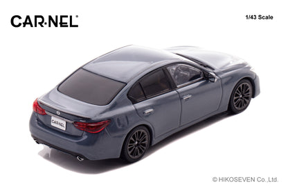 [ Back-order ] CAR-NEL CN432008 1:43 Nissan Skyline 400R Carbon Exterior Package V37 2020 Slate Gray model car