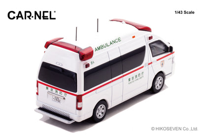 [ Back-order ] CAR-NEL CN432206 1:43 Toyota Himedic 2022 Ambulance model car