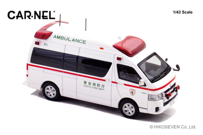 [ Back-order ] CAR-NEL CN432206 1:43 Toyota Himedic 2022 Ambulance model car