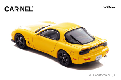 [ Back-order ] CAR-NEL CN439701 1:43 Mazda RX-7 Type RS-R FD3S 1997 Sunburst Yellow model car