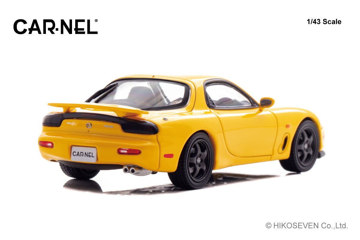 [ Back-order ] CAR-NEL CN439701 1:43 Mazda RX-7 Type RS-R FD3S 1997 Sunburst Yellow model car