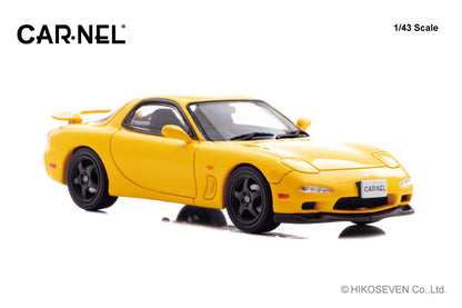 [ Back-order ] CAR-NEL CN439701 1:43 Mazda RX-7 Type RS-R FD3S 1997 Sunburst Yellow model car
