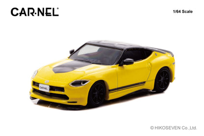 [ Back-order ] CAR-NEL CN640040 1:64 Nissan Fairlady Z Version ST 2023 Ikazuchi Yellow / Super Black model car