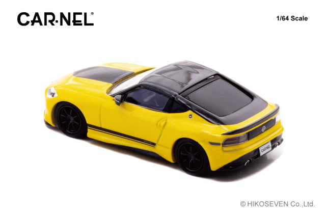 [ Back-order ] CAR-NEL CN640040 1:64 Nissan Fairlady Z Version ST 2023 Ikazuchi Yellow / Super Black model car