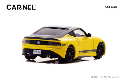 [ Back-order ] CAR-NEL CN640040 1:64 Nissan Fairlady Z Version ST 2023 Ikazuchi Yellow / Super Black model car