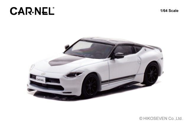 [ Back-order ] CAR-NEL CN640041 1:64 Nissan Fairlady Z Version ST 2023 Prism White / Super Black model car