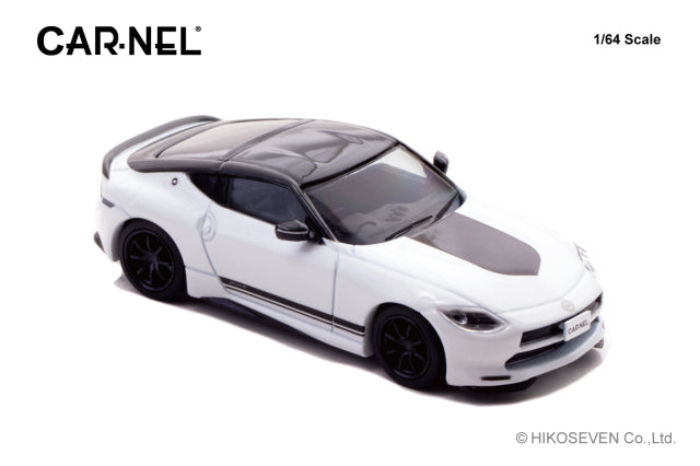 [ Back-order ] CAR-NEL CN640041 1:64 Nissan Fairlady Z Version ST 2023 Prism White / Super Black model car