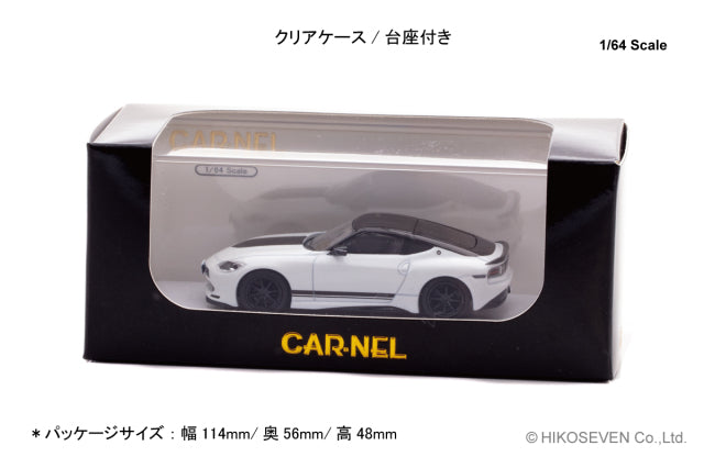 [ Back-order ] CAR-NEL CN640041 1:64 Nissan Fairlady Z Version ST 2023 Prism White / Super Black model car