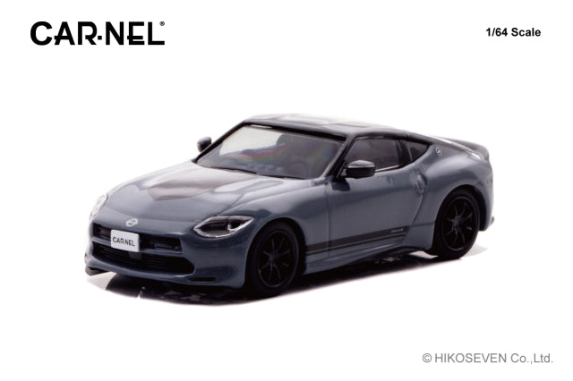 [ Back-order ] CAR-NEL CN640042 1:64 Nissan Fairlady Z Version ST 2023 Stealth Gray / Super Black model car