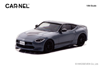 [ Back-order ] CAR-NEL CN640042 1:64 Nissan Fairlady Z Version ST 2023 Stealth Gray / Super Black model car