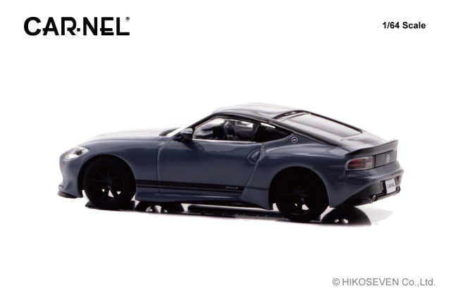 [ Back-order ] CAR-NEL CN640042 1:64 Nissan Fairlady Z Version ST 2023 Stealth Gray / Super Black model car