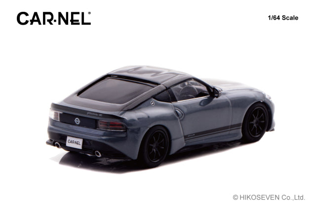 [ Back-order ] CAR-NEL CN640042 1:64 Nissan Fairlady Z Version ST 2023 Stealth Gray / Super Black model car