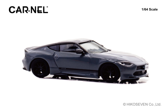 [ Back-order ] CAR-NEL CN640042 1:64 Nissan Fairlady Z Version ST 2023 Stealth Gray / Super Black model car