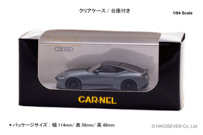 [ Back-order ] CAR-NEL CN640042 1:64 Nissan Fairlady Z Version ST 2023 Stealth Gray / Super Black model car