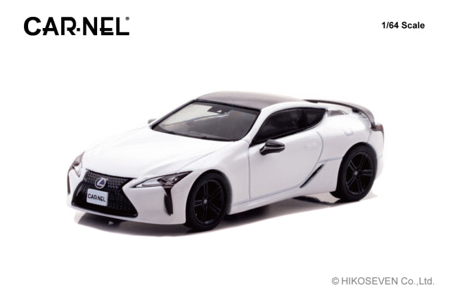 [ Back-order ] CAR-NEL CN640043 1:64 Lexus LC500 AVIATION 2021 White Nova Glass Flake model car