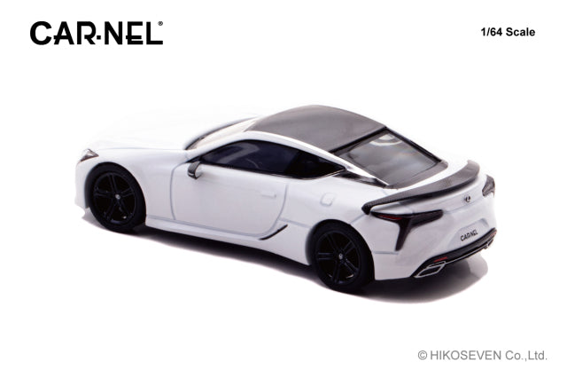 [ Back-order ] CAR-NEL CN640043 1:64 Lexus LC500 AVIATION 2021 White Nova Glass Flake model car