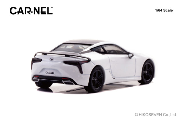 [ Back-order ] CAR-NEL CN640043 1:64 Lexus LC500 AVIATION 2021 White Nova Glass Flake model car