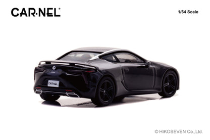 [ Back-order ] CAR-NEL CN640044 1:64 Lexus LC500 AVIATION 2021 Black model car