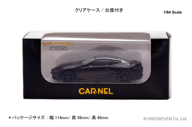 [ Back-order ] CAR-NEL CN640044 1:64 Lexus LC500 AVIATION 2021 Black model car