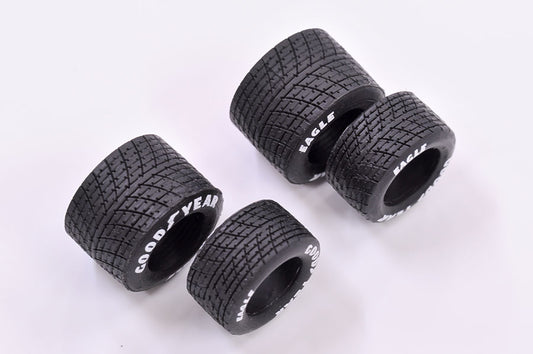 [ Back-order ] Model Factory HIRO P1111 1:43 1980s F1 Rain tire [GY] set / Rain tires used in F1 during the 1980's era.