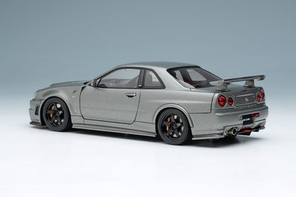 [ Back-order ] Make Up EIDOLON EM422B 1:43 NISSAN SKYLINE GT-R (NISMO BNR34 CRS Version) 2022 Gray