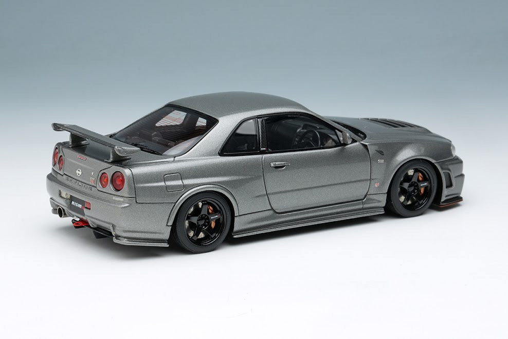 [ Back-order ] Make Up EIDOLON EM422B 1:43 NISSAN SKYLINE GT-R (NISMO BNR34 CRS Version) 2022 Gray
