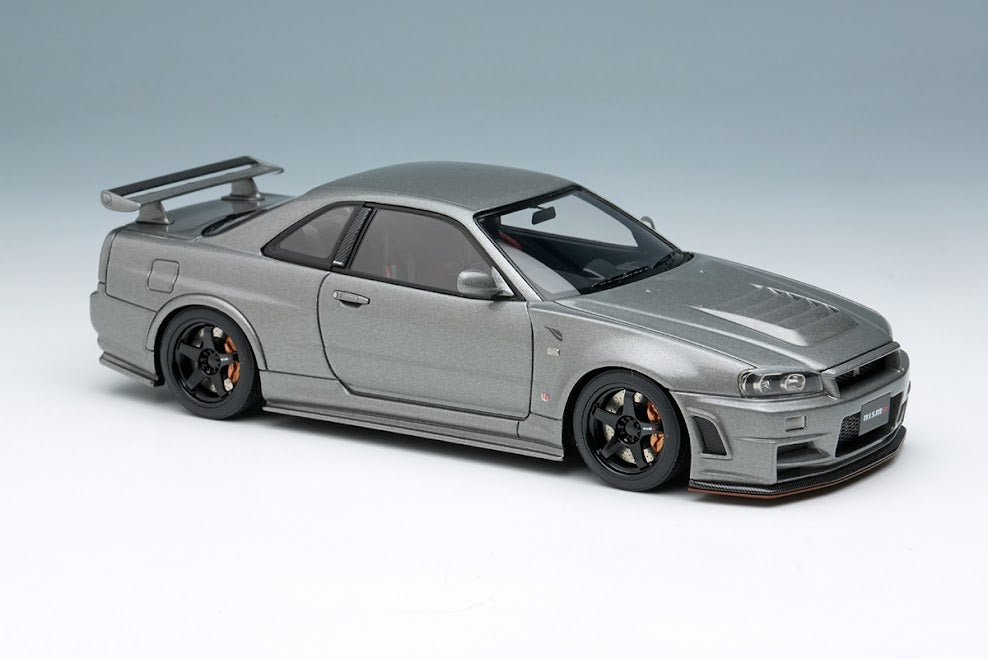 [ Back-order ] Make Up EIDOLON EM422B 1:43 NISSAN SKYLINE GT-R (NISMO BNR34 CRS Version) 2022 Gray
