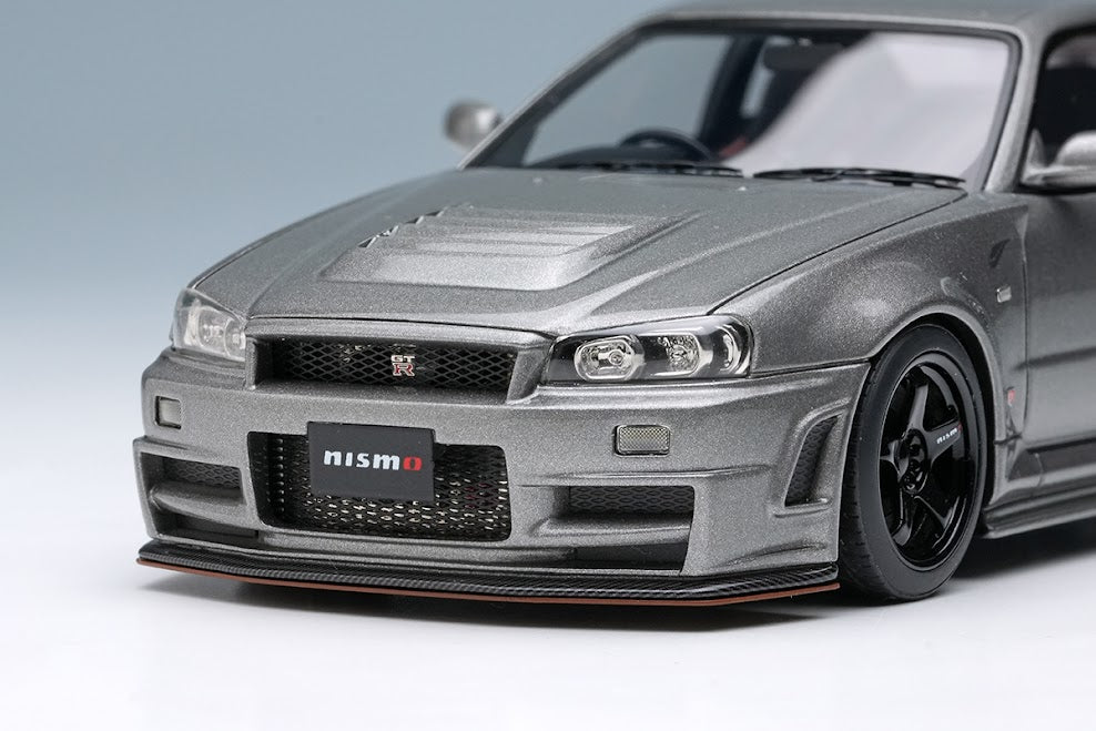 [ Back-order ] Make Up EIDOLON EM422B 1:43 NISSAN SKYLINE GT-R (NISMO BNR34 CRS Version) 2022 Gray