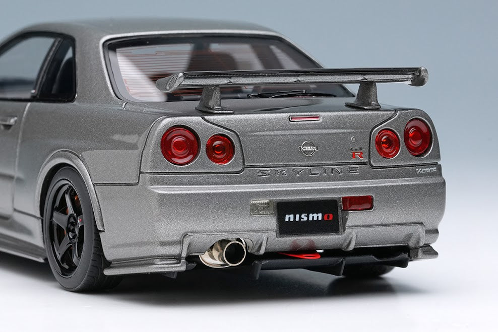 [ Back-order ] Make Up EIDOLON EM422B 1:43 NISSAN SKYLINE GT-R (NISMO BNR34 CRS Version) 2022 Gray