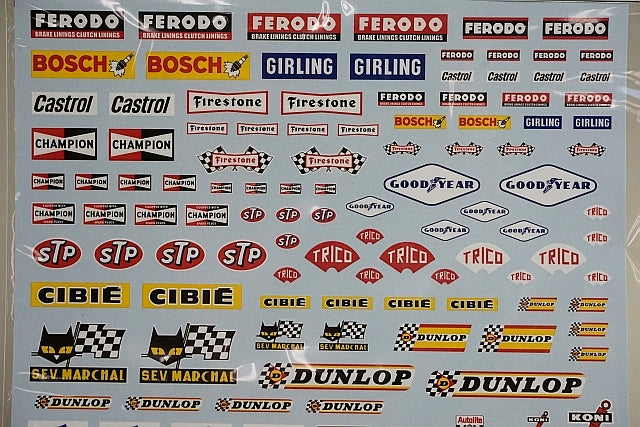 P1124 Model Factory HIRO 1960s Sponsor Decal for 1:12/1:20/1:24 MFH