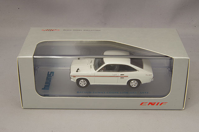 [ Back-order ] ENIF ENIF0048 1:43 Nissan Sunny 1200 GX5 Coupe 1972 White