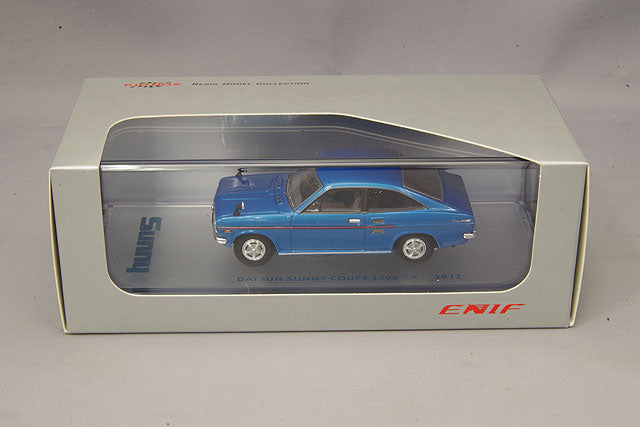 [ Back-order ] ENIF ENIF0049 1:43 Nissan Sunny 1200 GX5 Coupe 1972 Blue Metallic