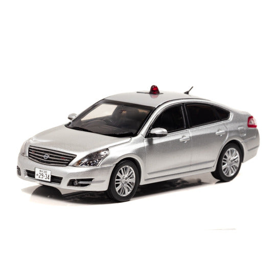 [ Back-order ] RAI'S H7431503 1:43 Nissan Teana 250XV (J32) 2015 Tottori Prefectural Police Traffic Department Traffic Riot Police Vehicle (Masked Silver)