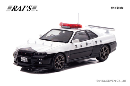 [ Back-order ] RAI'S H7432011 1:43 Nissan Skyline GT-R BNR34 2020 Saitama Prefectural Police Highway Traffic Police Unit Vehicle 953 model car