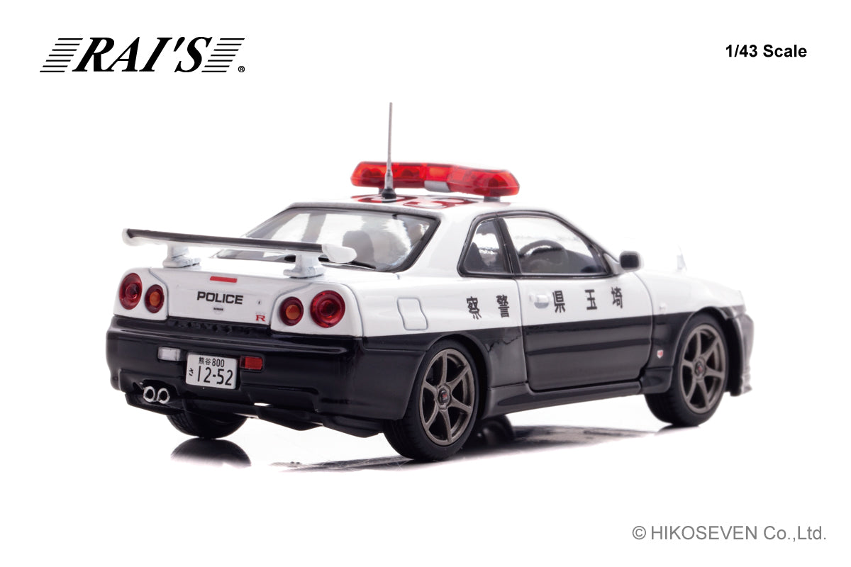 [ Back-order ] RAI'S H7432011 1:43 Nissan Skyline GT-R BNR34 2020 Saitama Prefectural Police Highway Traffic Police Unit Vehicle 953 model car
