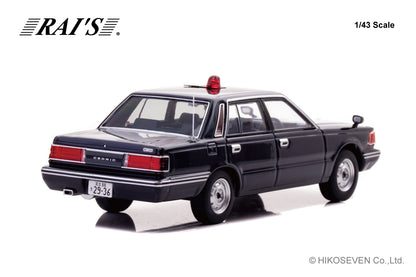 [ Back-order ] RAI'S H7438504 1:43 Nissan Cedric YPY30 Modified 1985 Police Department Traffic Department Mobile Unit Vehicle Undercover Navy Blue model car