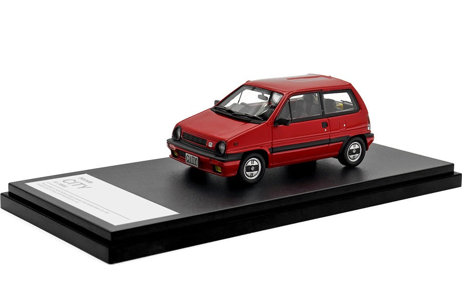 [ Back-order ] Hi-Story HS397RE 1:43 Honda CITY R (1985) Flame Red Resin