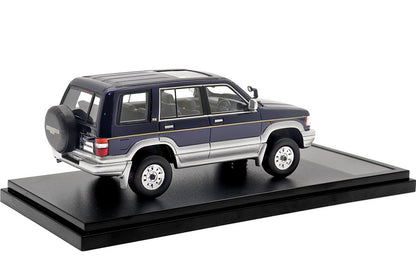 [ Back-order ] Hi-Story HS417BL 1:43 Isuzu BIGHORN (1993) Customized Bronze Blue Mica/Light Silver Metallic Resin