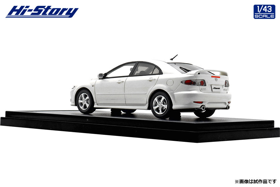 [ Back-order ] Hi-Story HS436WH 1:43 MAZDA ATENZA Sports 23S 2002 Snowflake White Pearl Mica resin model car