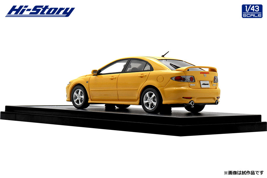 [ Back-order ] Hi-Story HS436YE 1:43 MAZDA ATENZA Sports 23S 2002 Canary Yellow Mica resin model car