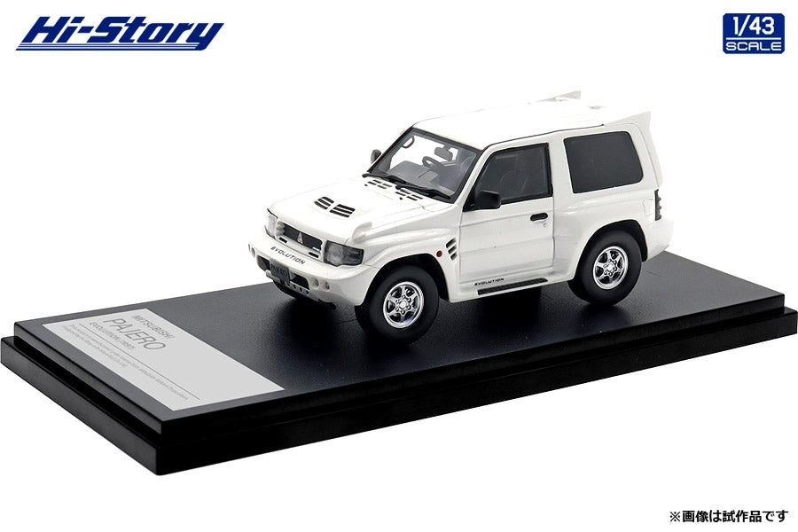 [ Back-order ] Hi-Story HS458WH 1:43 MITSUBISHI PAJERO EVOLUTION 1997 Sofia White resin model car